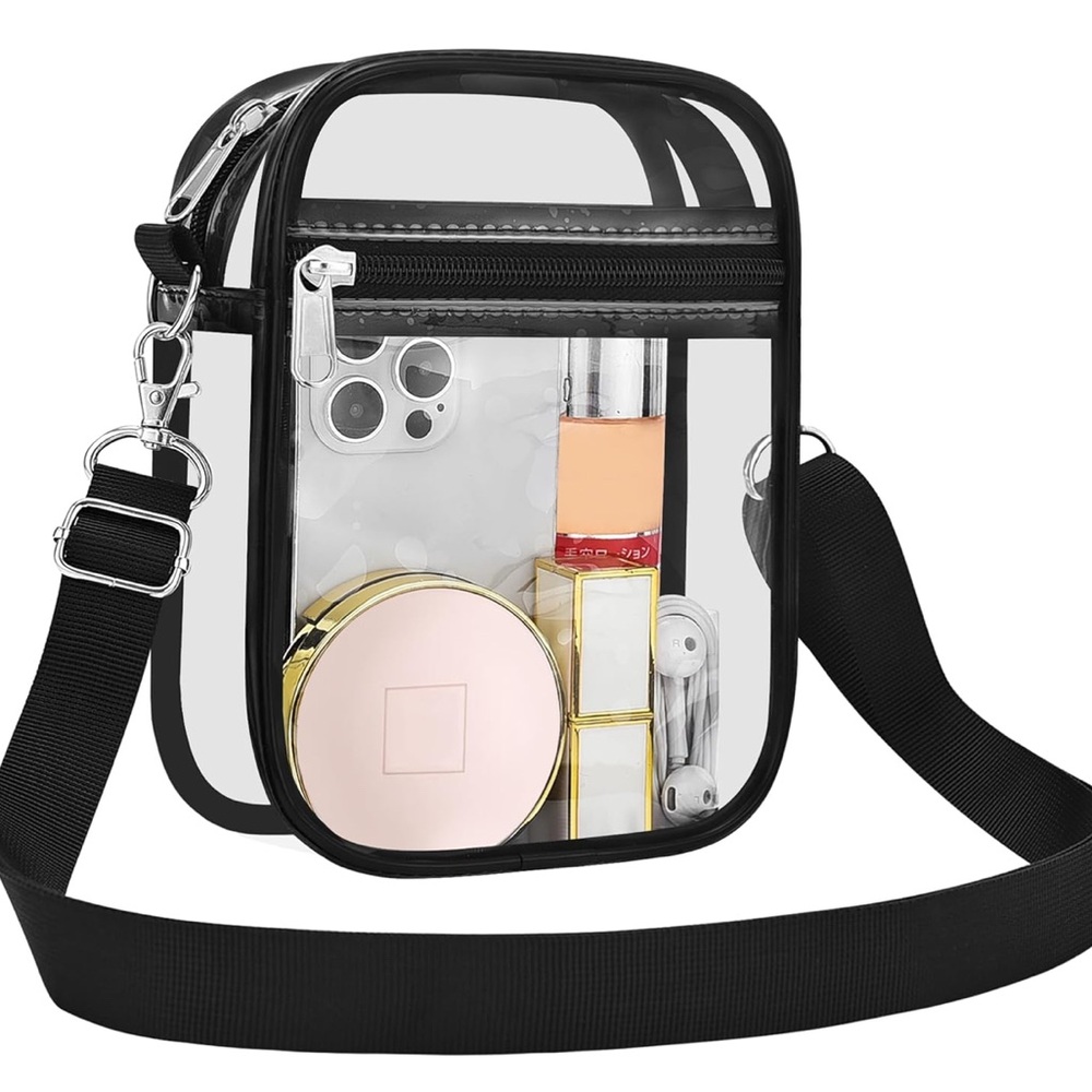 Clear Purse for Women Clear Crossbody Bag with Removable Straps